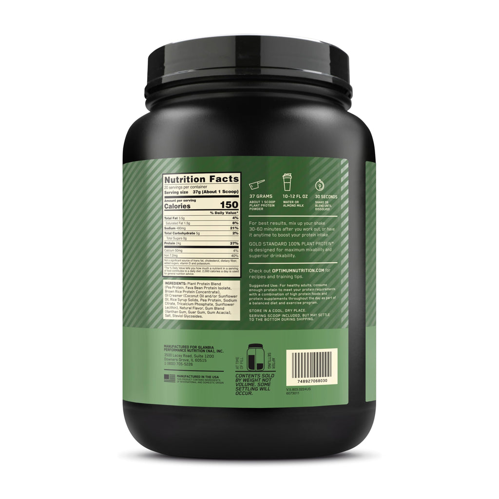 Plant Based Protein Powder Creamy Vanilla 20 Servings H10484