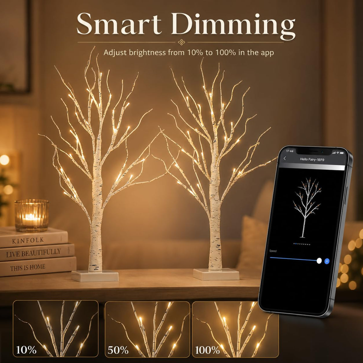 Birch Tree with Lights 2FT 2Pack R22858