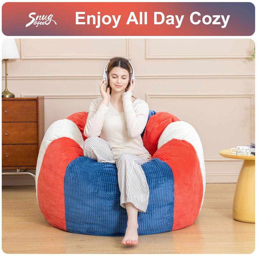 Shredded Foam Bean Bag Chair with Arms D920