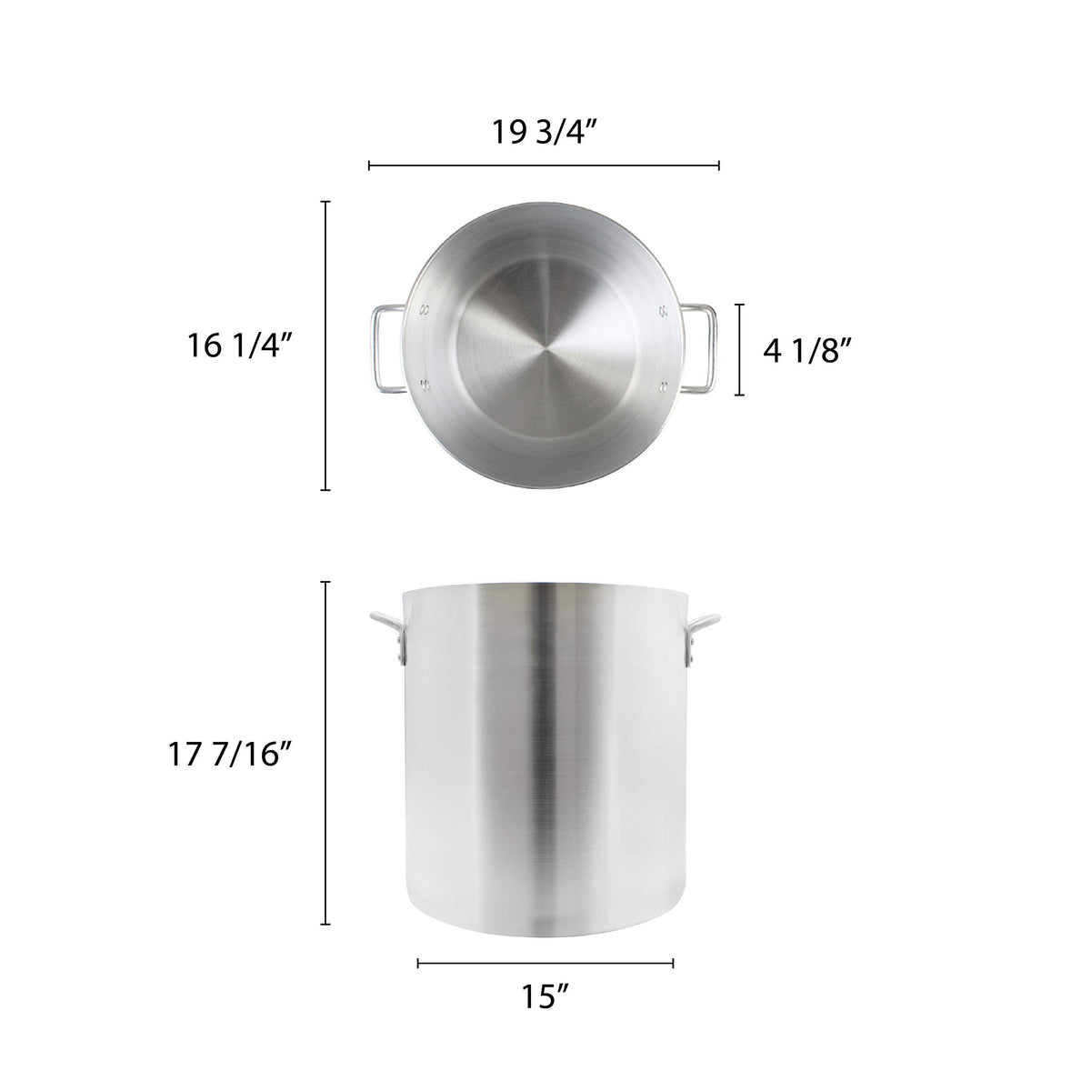 60 Quart Aluminum Stock Pot J590