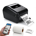 Bluetooth Thermal Shipping Label Printer with Built-in Label Bin, Wireless 4x6, Black S109