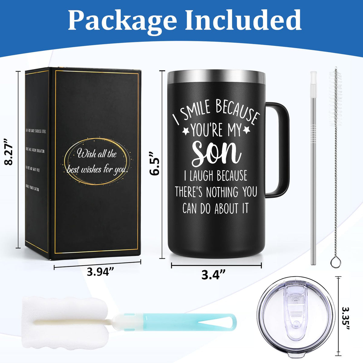 20oz Stainless Steel Insulated Coffee Mug Z131