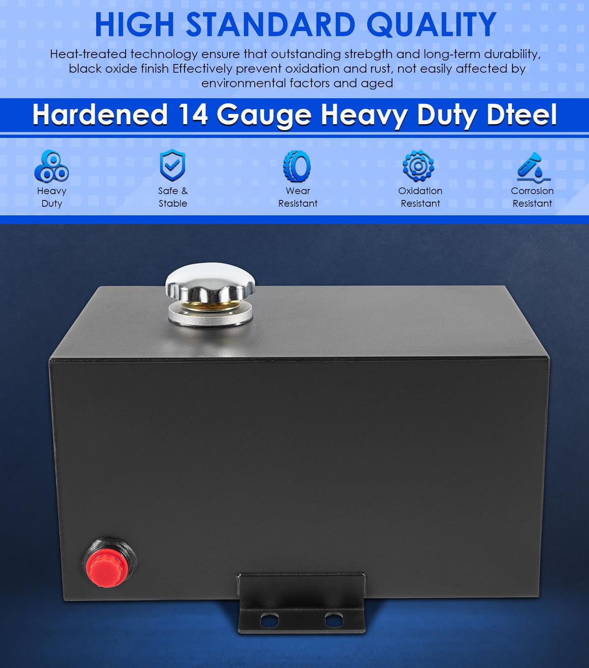 5 Gallon 14 Gauge Steel Hydraulic Fluid Reservoir Tank N196