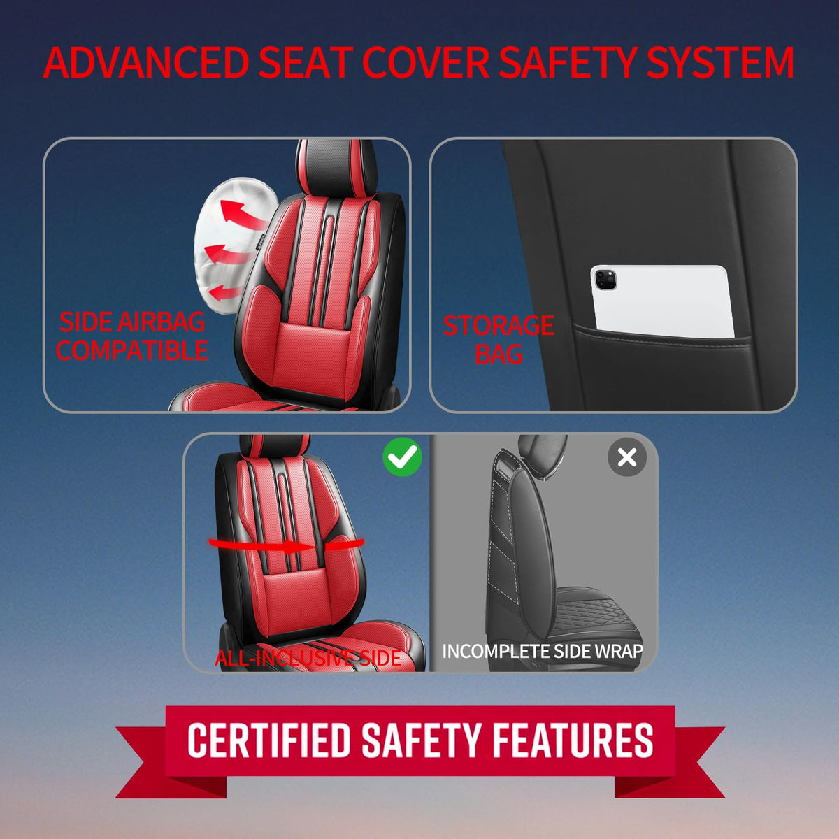 Car Seat Covers Full Set 5 Seat N96242