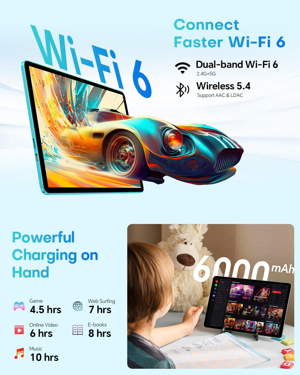 10.1" Android 2-in-1 Tablet Bundle with Keyboard Mouse Case A370