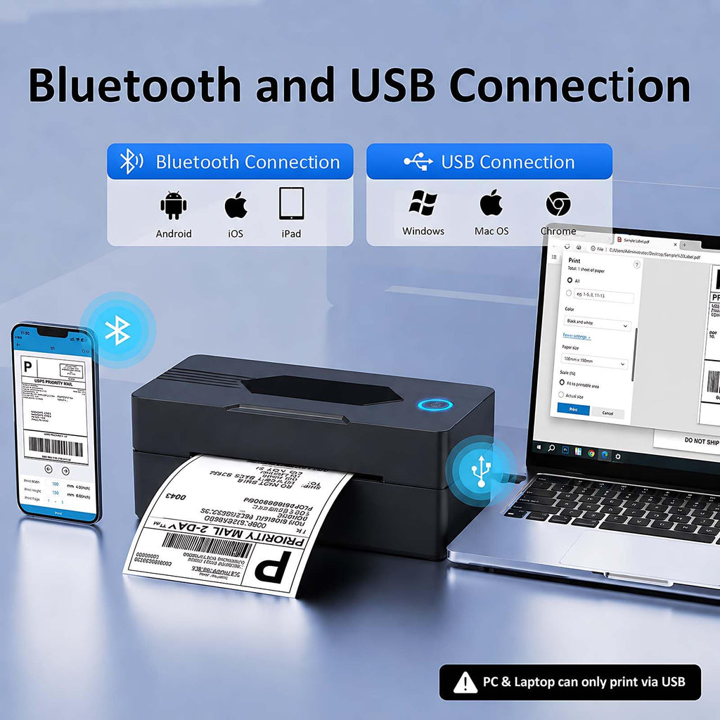 Bluetooth 4x6 Thermal Label Printer N306566