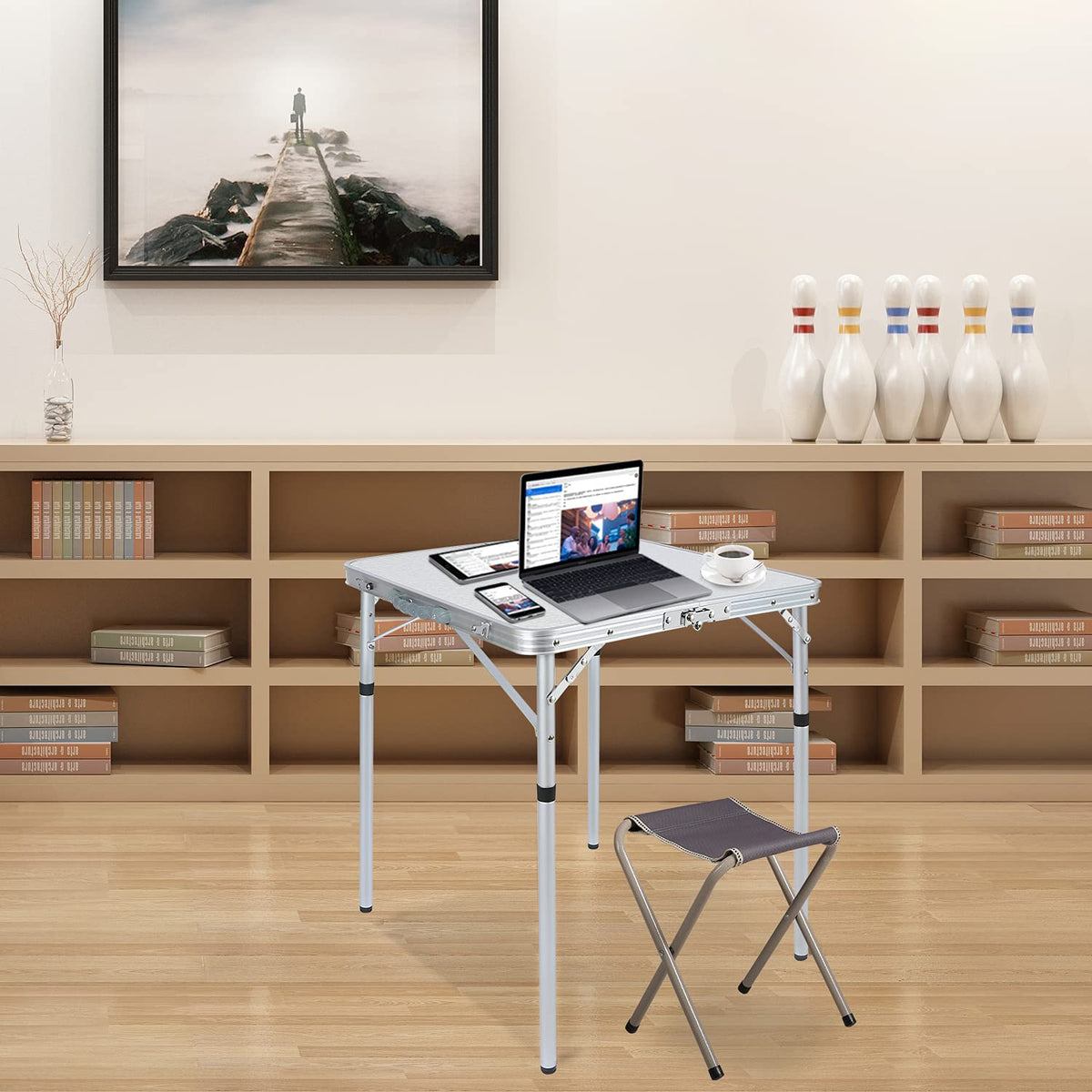 Small Square Folding Aluminum Camping Table E5703
