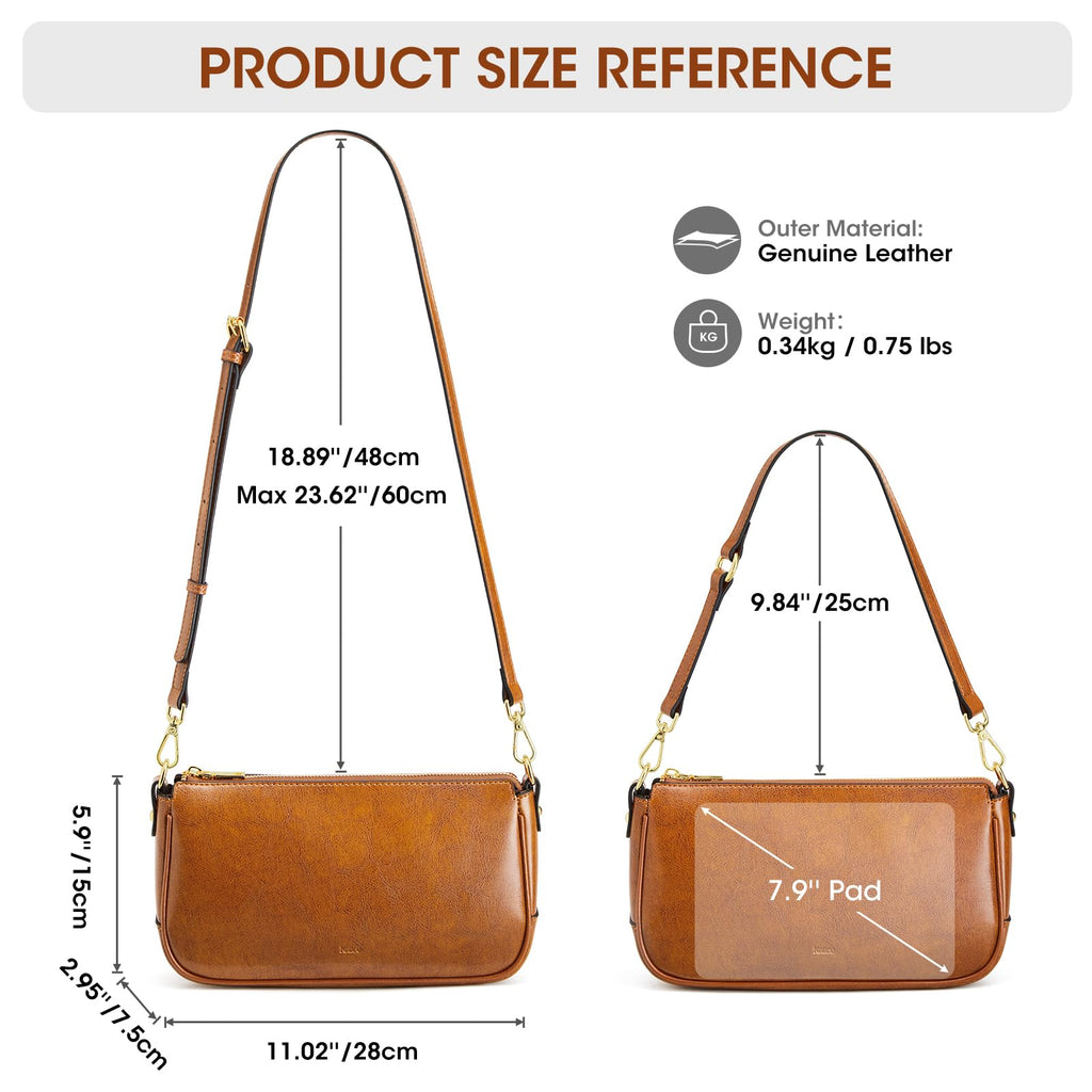 Leather Crossbody Bags with 2 Straps D9464