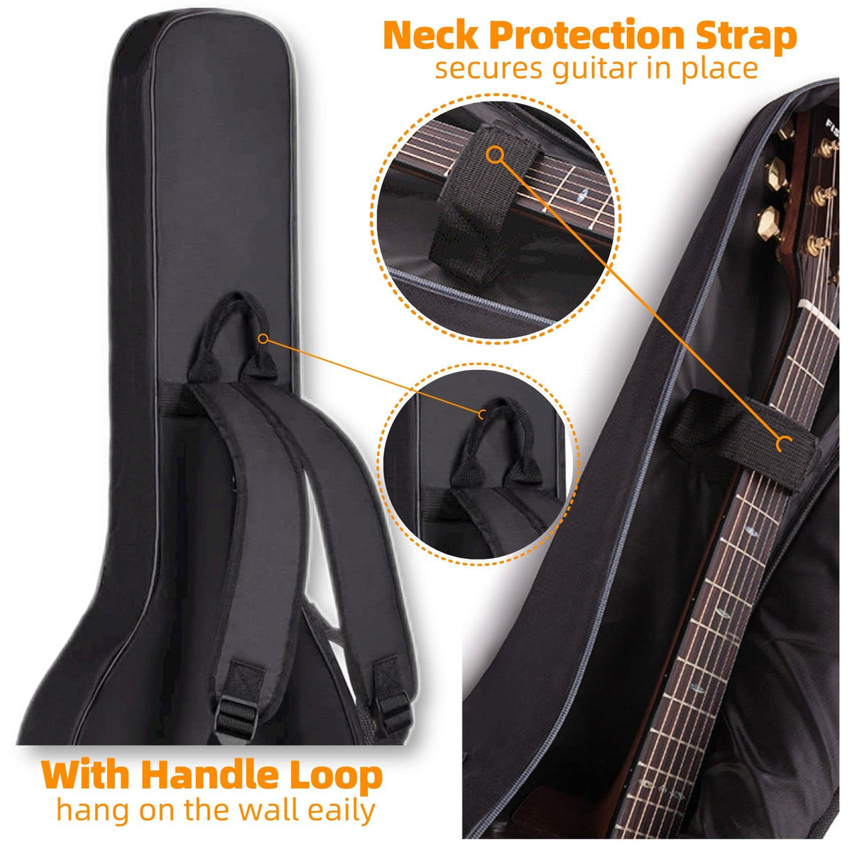Electric Guitar Bag 8mm Thick Padding with Neck Strap K92577
