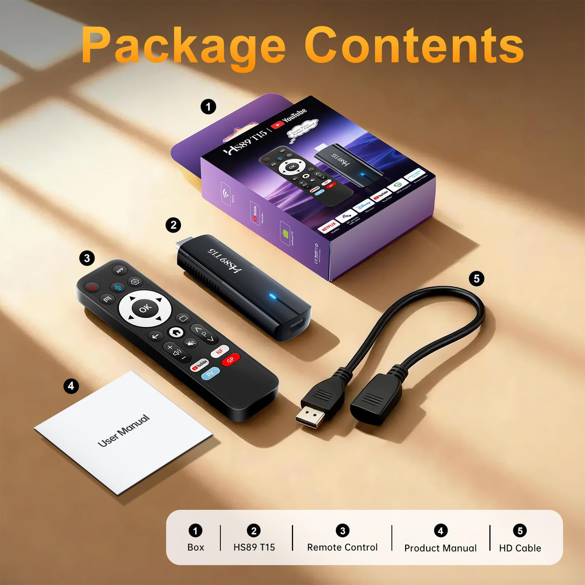 Android 14.0 TV Stick with Voice Remote L342