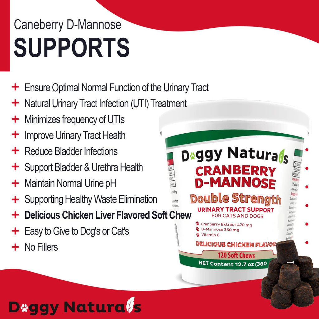 Cranberry D-Mannose Soft Chew 11.4 oz 120 Count V312