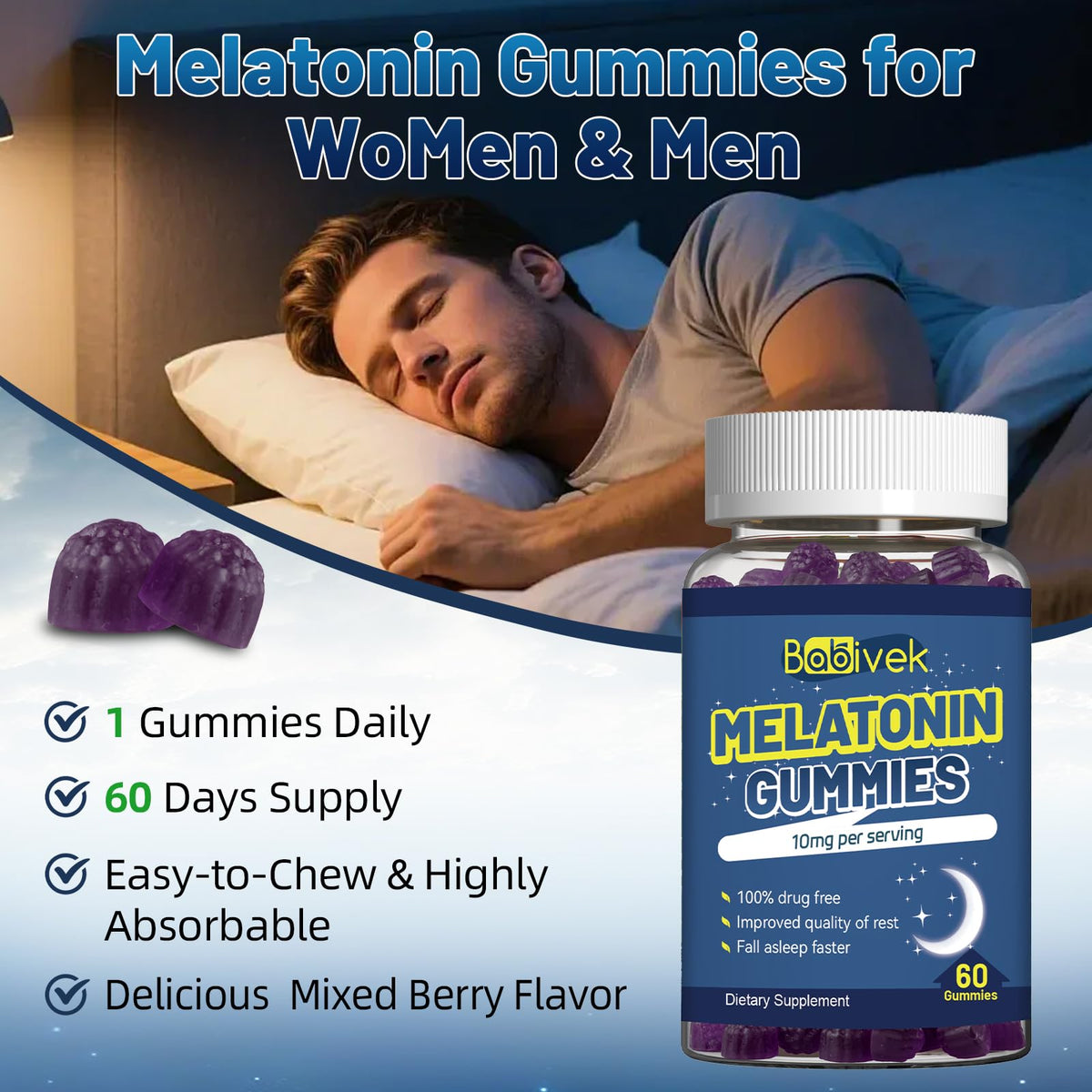 10mg Melatonin Gummies 60 Count H122185