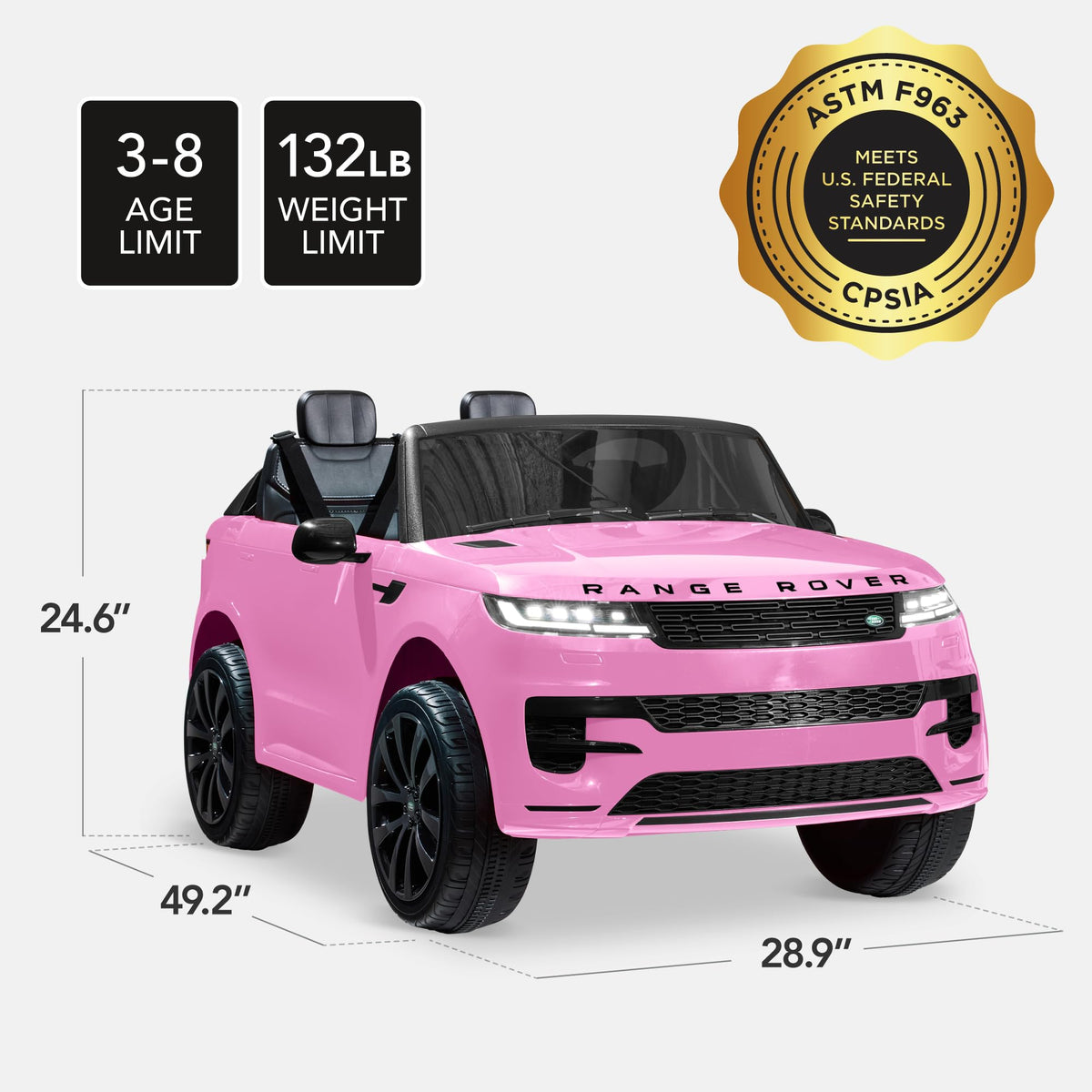 Pink 2-Seater Electric Ride On Car Truck Z345