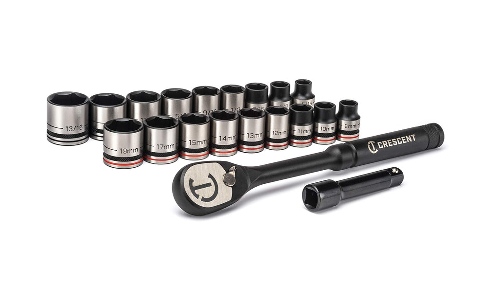 20 Piece 3/8" Drive 6 Point SAE/Metric Mechanics Tool Set F73705