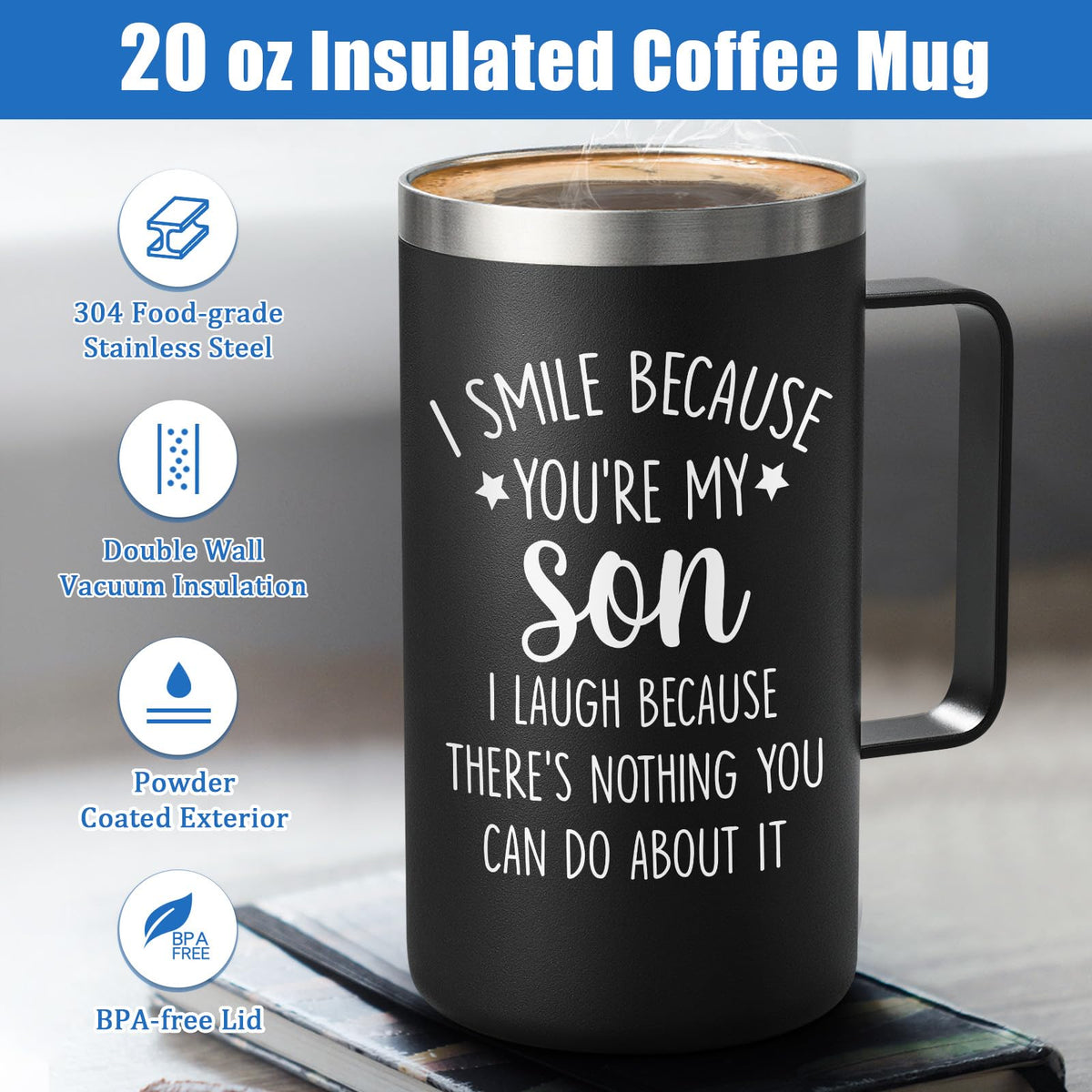 20oz Stainless Steel Insulated Coffee Mug Z131