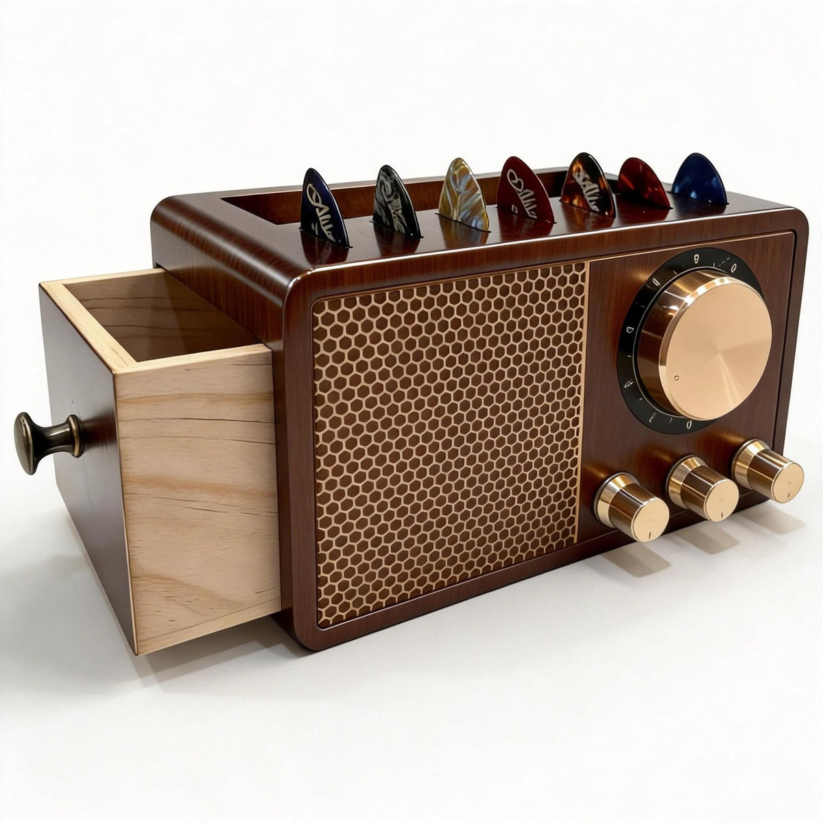 Wooden Guitar Pick Holder B6346