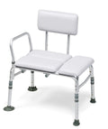 2-in-1 Tub Transfer Bench & Shower Chair, Padded Seat & Back, Height Adjustable X727