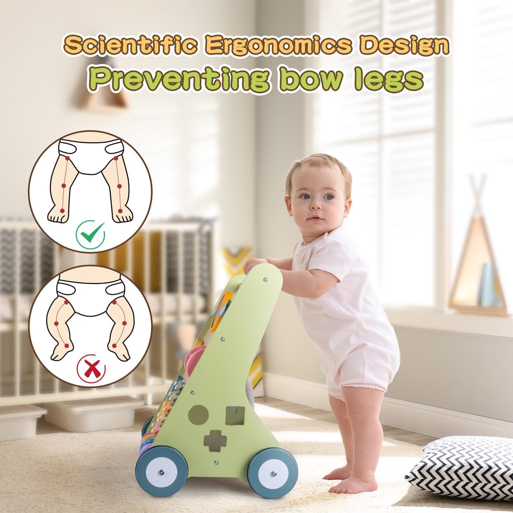 Wooden Baby Walker with Wheels W4851