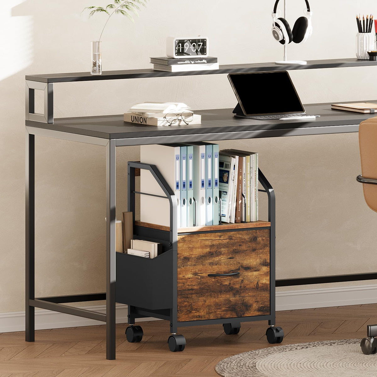 Small Rolling File Cabinet R428