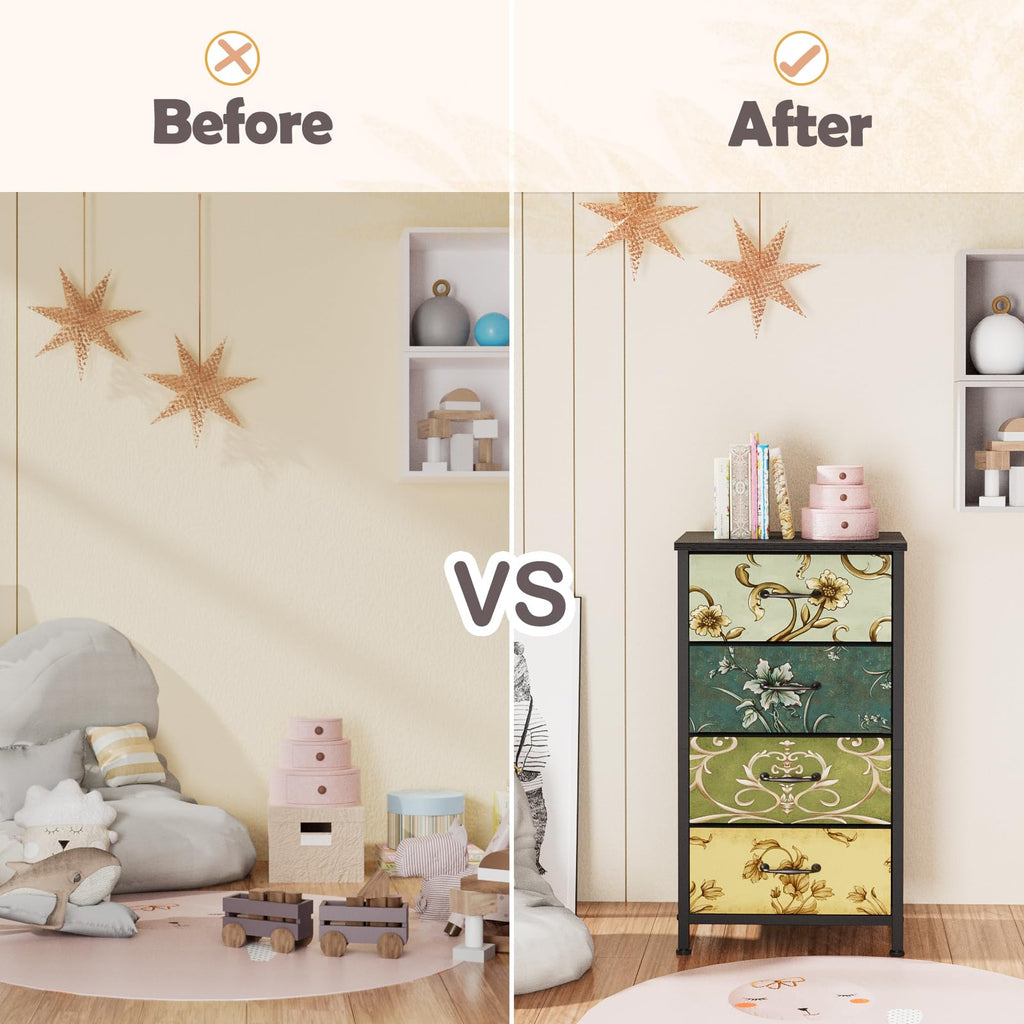 4 Drawer Fabric Dresser G2549