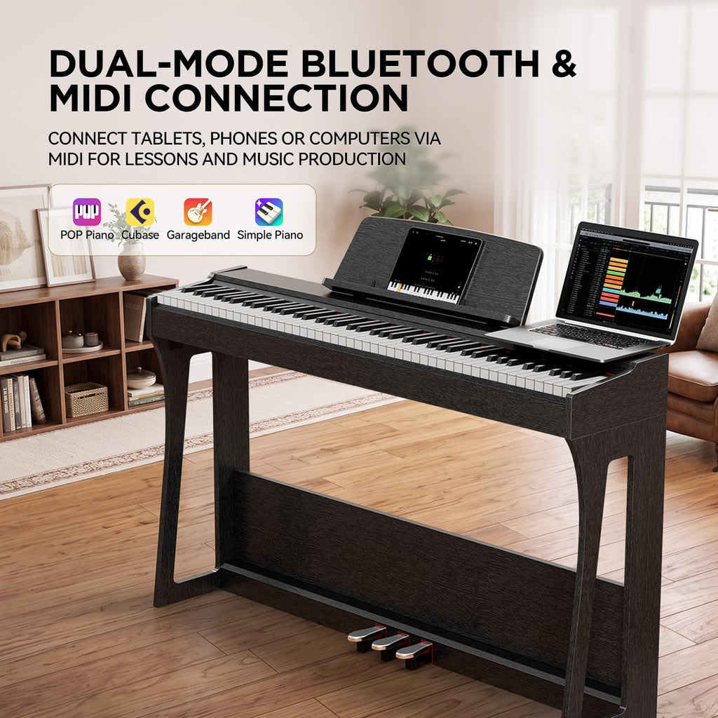 88-Key Weighted Keyboard Piano with Hammer Action T55121
