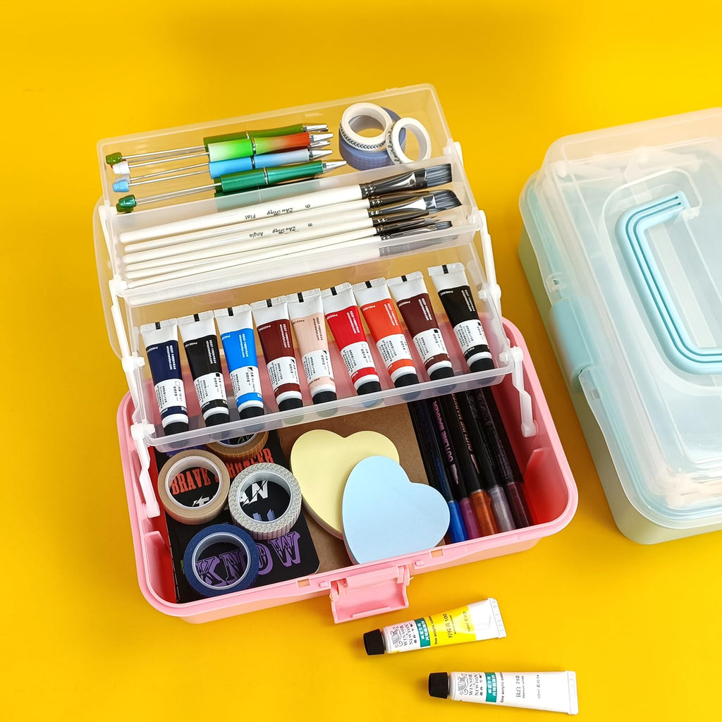 10 Inch 3 Layer Tackle Box Organizer with 2 Trays N2201
