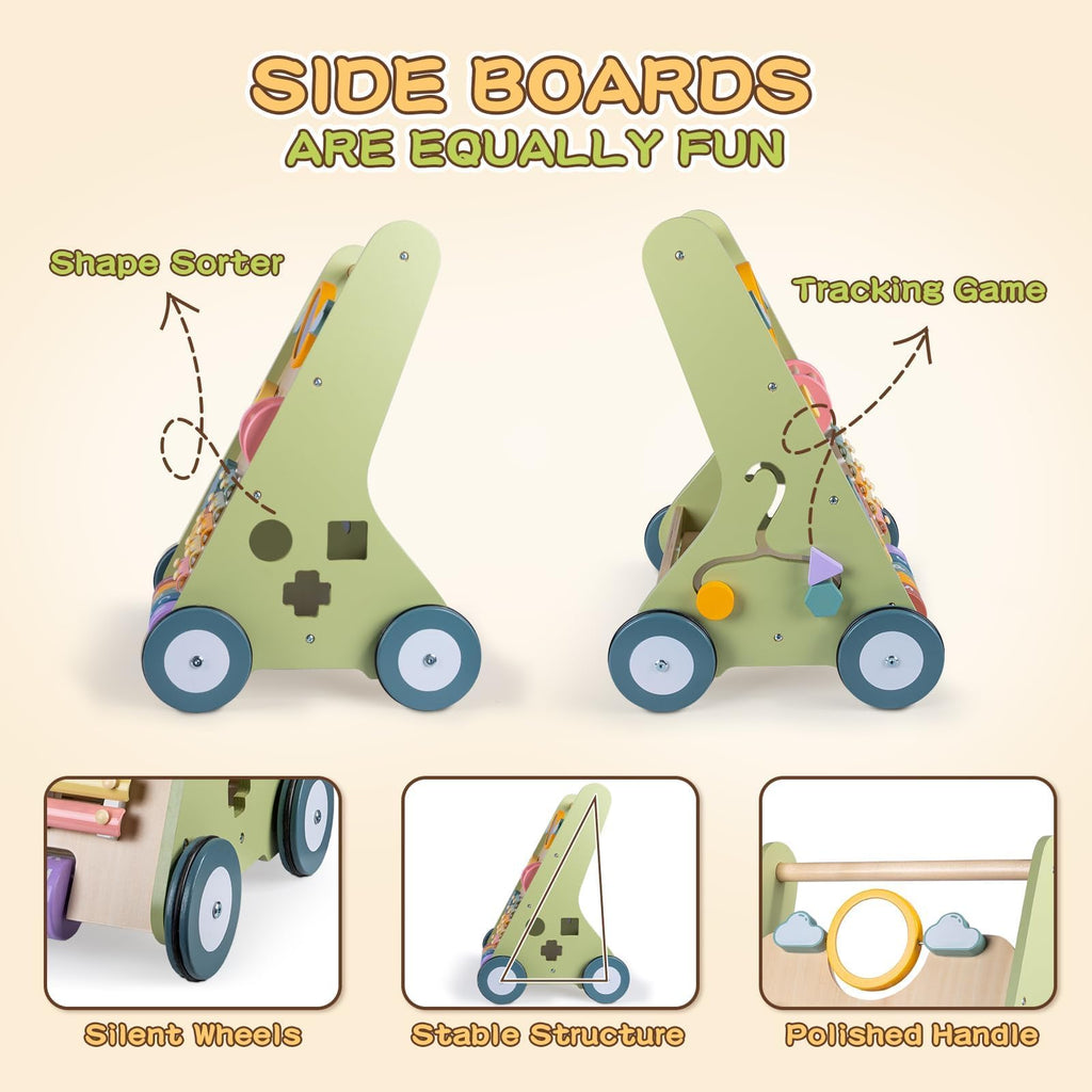 Wooden Baby Walker with Wheels W4851