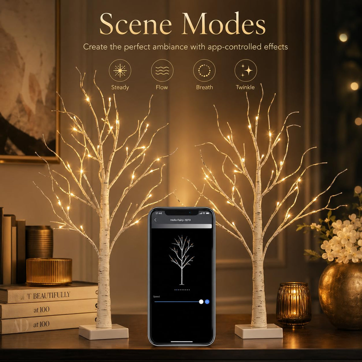 Birch Tree with Lights 2FT 2Pack R22858