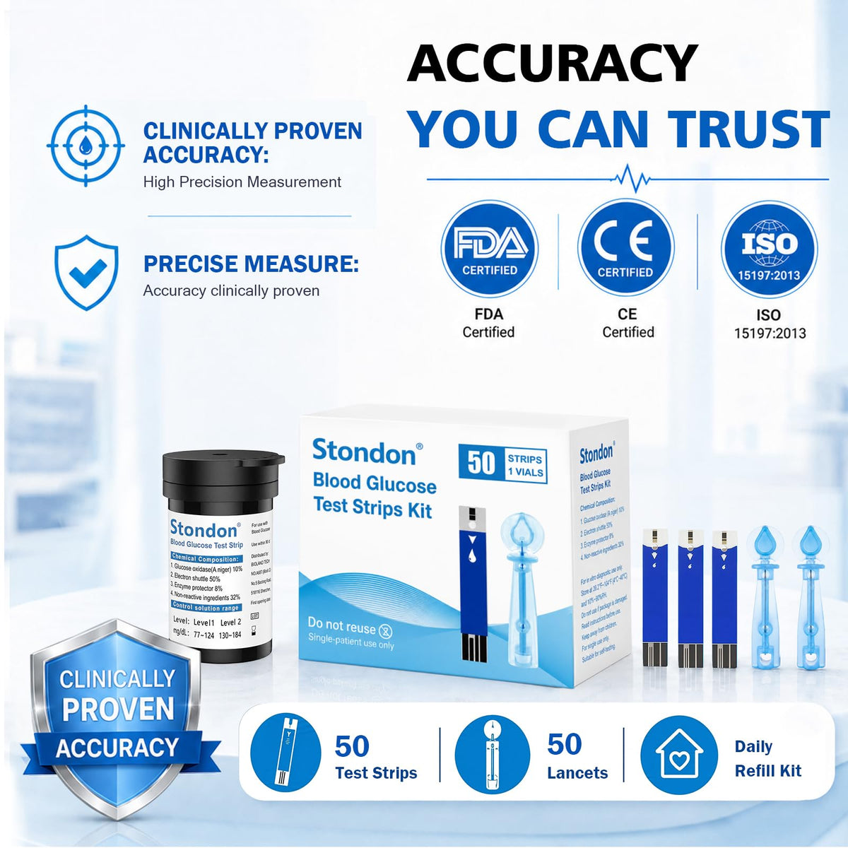 Test Strips and Lancets 50 Count X160