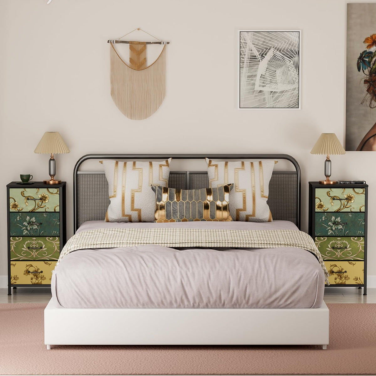 4 Drawer Fabric Dresser G2549