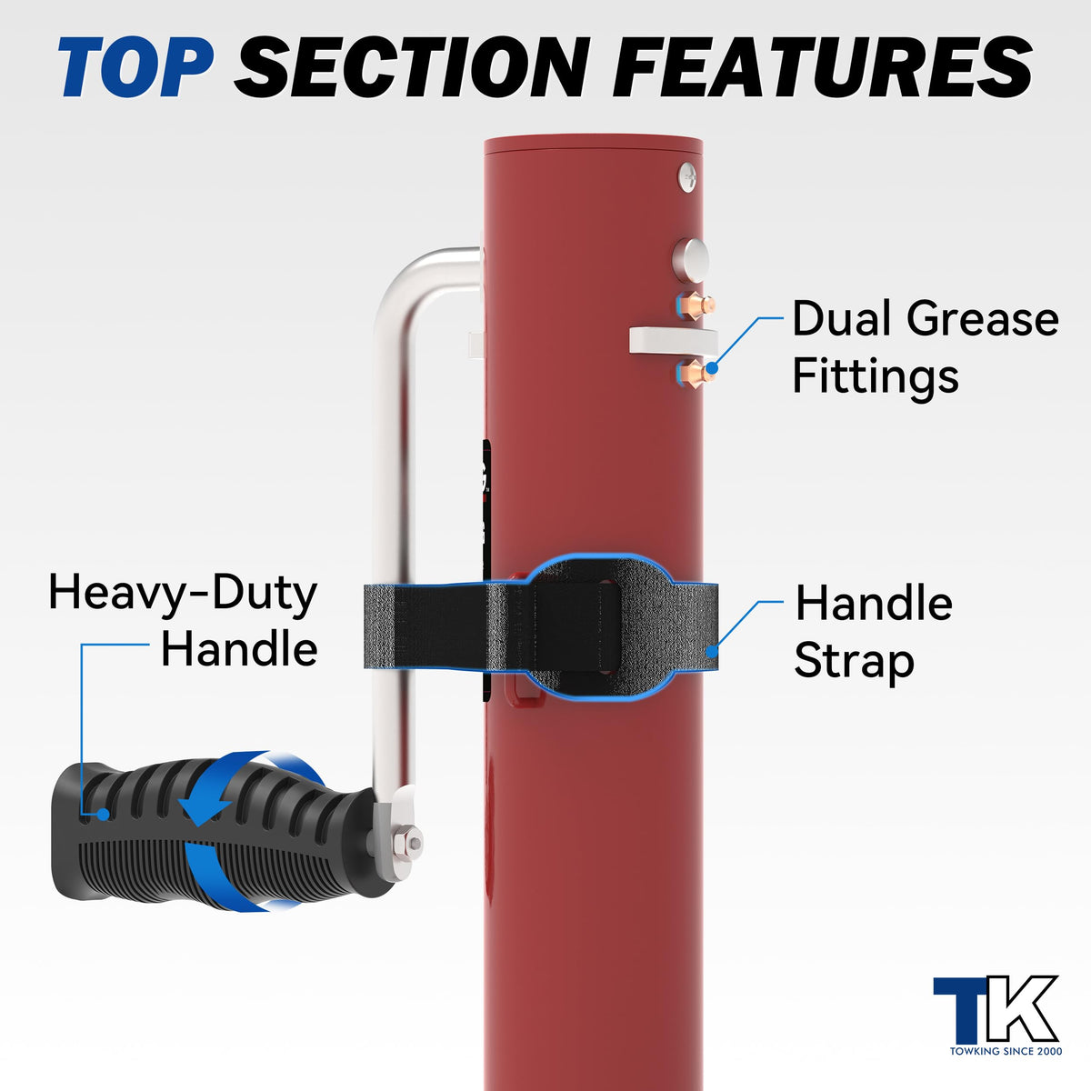 2000 lbs Swivel Trailer Jack with 8" Wheel R78518