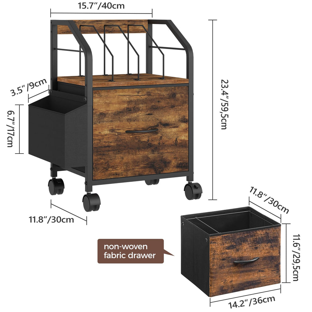 Small Rolling File Cabinet R428