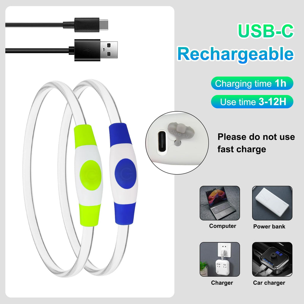 2 Packs Light Up Dog Collar U8289