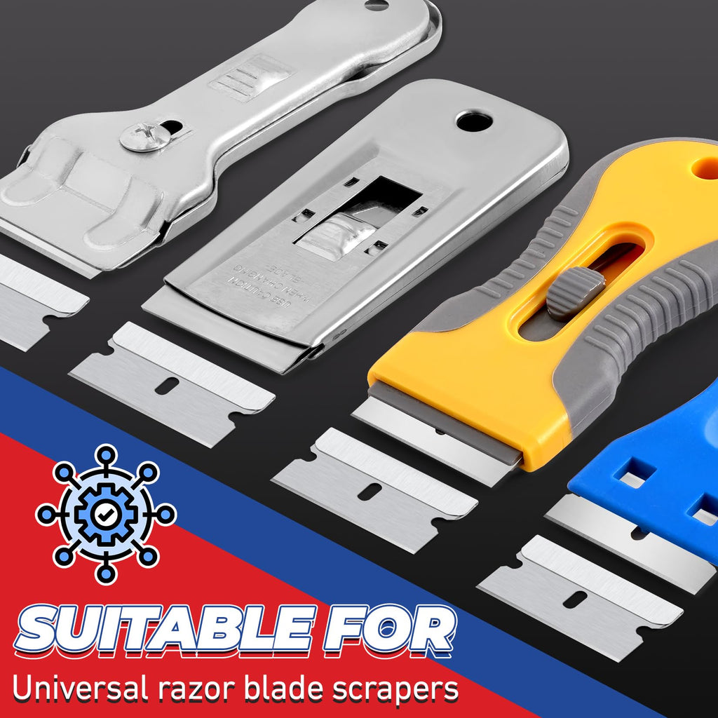 Single Edge Razor Blades, 100 Blades, High Carbon Steel N1617
