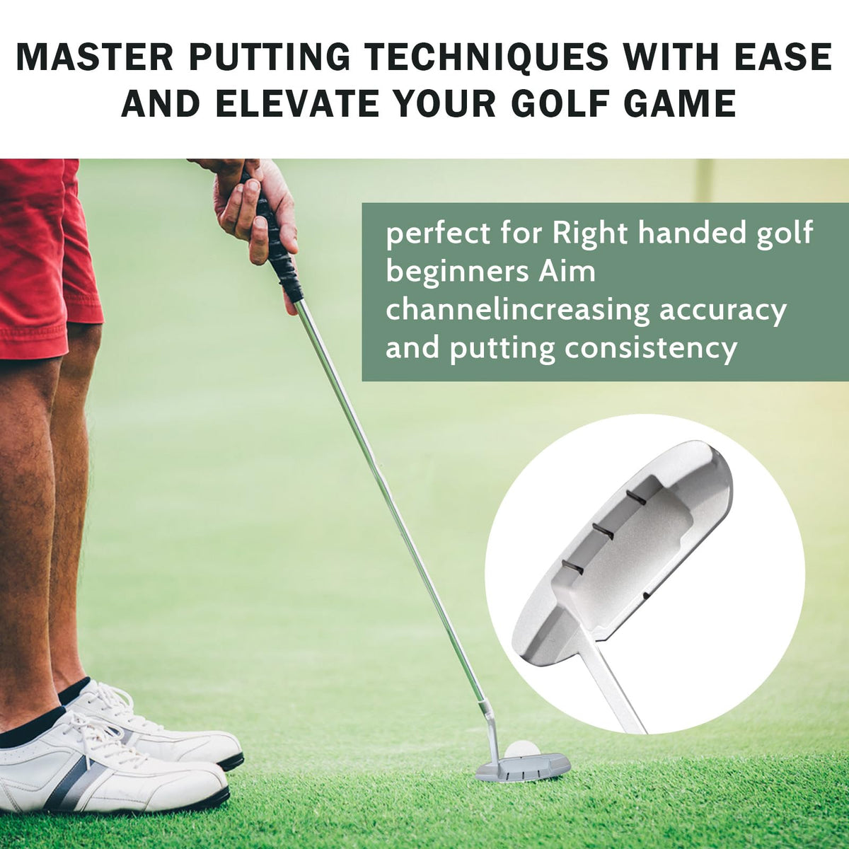 Two-Way Golf Putter with 2 Golf Balls T46103