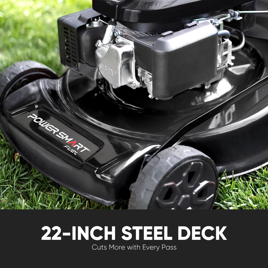 22-Inch Self Propelled Gas Lawn Mower, 170cc 4-Cycle OHV Engine J5256