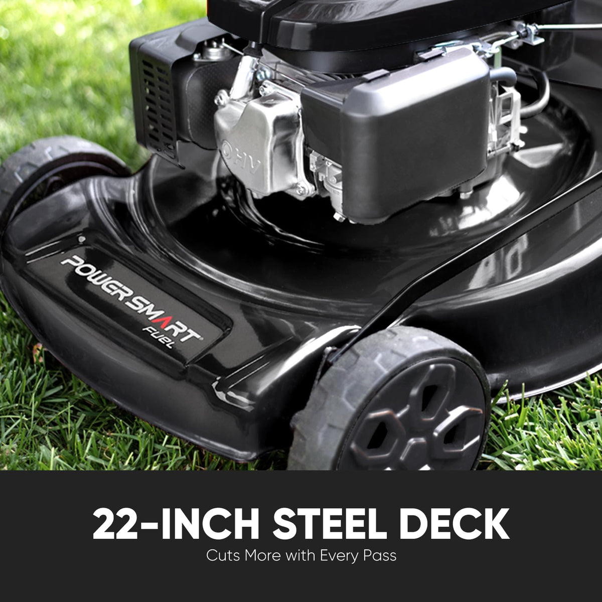 22-Inch Self Propelled Gas Lawn Mower, 170cc 4-Cycle OHV Engine J5256