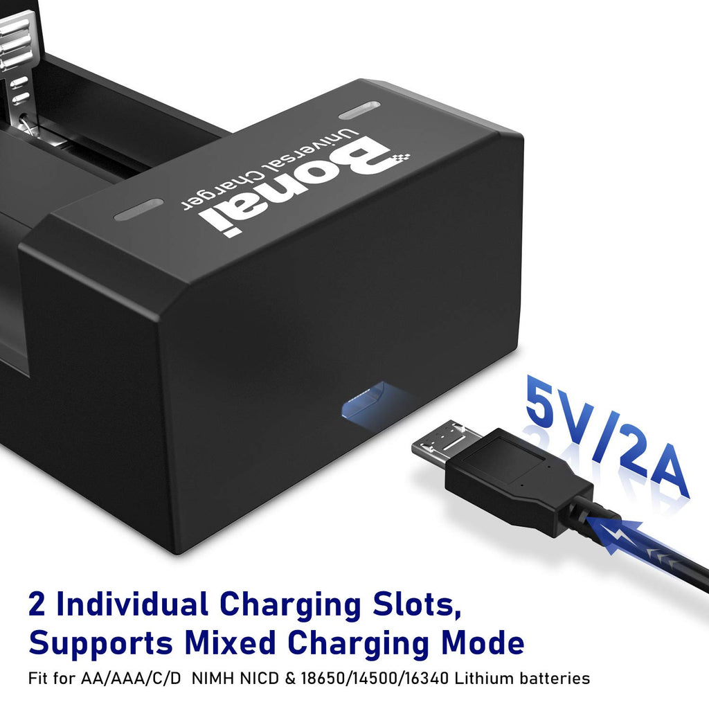 Battery Charger for AA AAA C D Rechargeable Batteries H907233