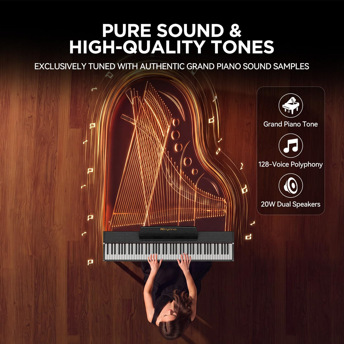 88-Key Weighted Keyboard Piano with Hammer Action T55121