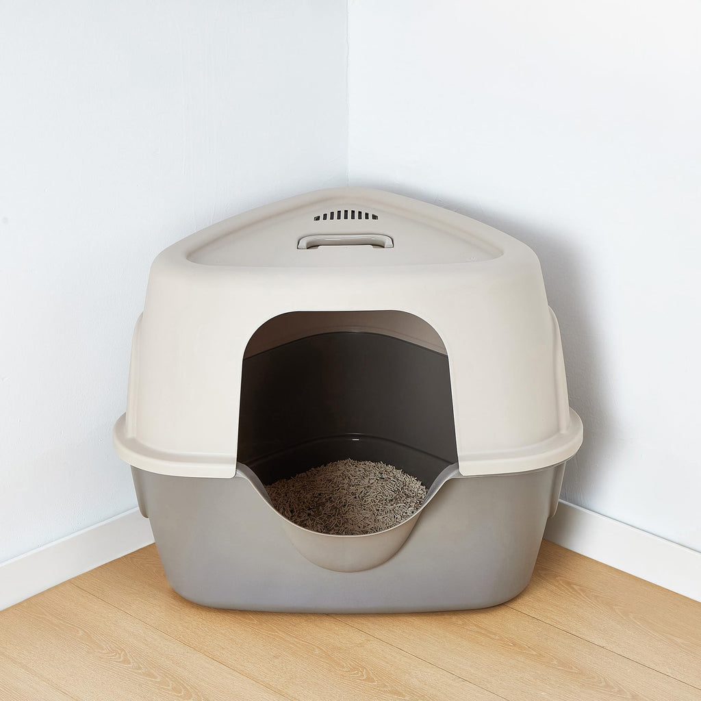 Charcoal Enclosed Cat Litter Box with Lid G2125