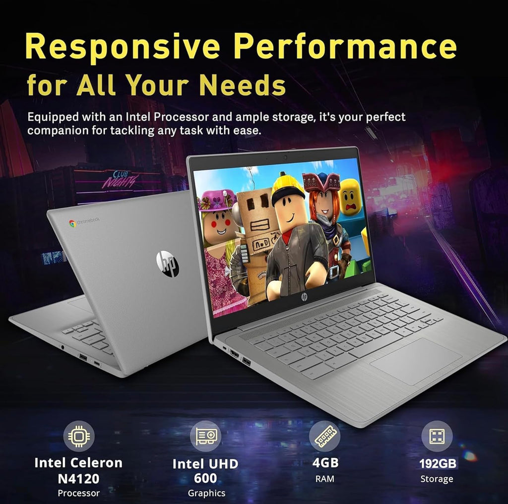 14" HD Chromebook, Quad-Core Celeron, 4GB RAM, 192GB Storage P6734