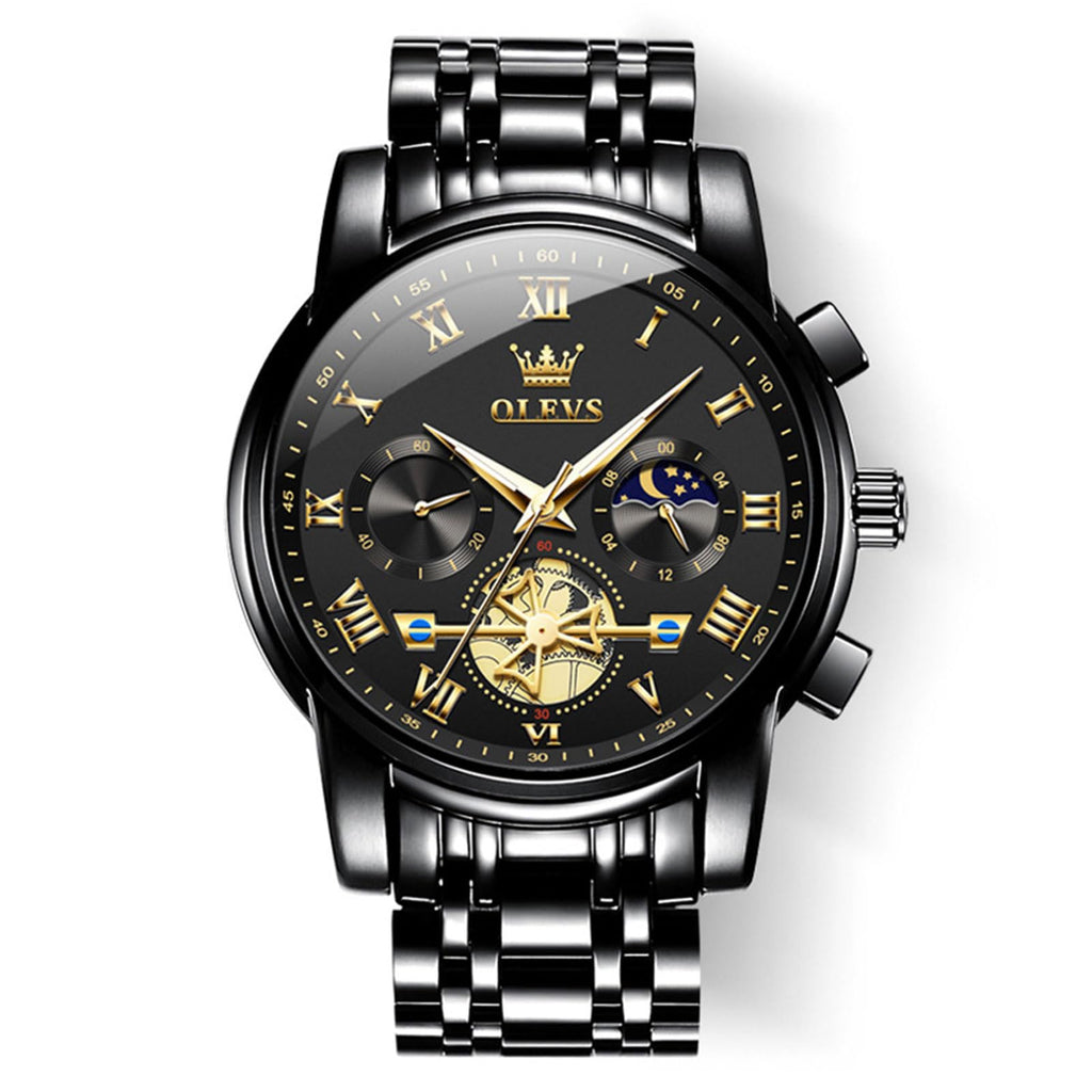 Waterproof Stainless Steel Multifunction Mens Watch L6133