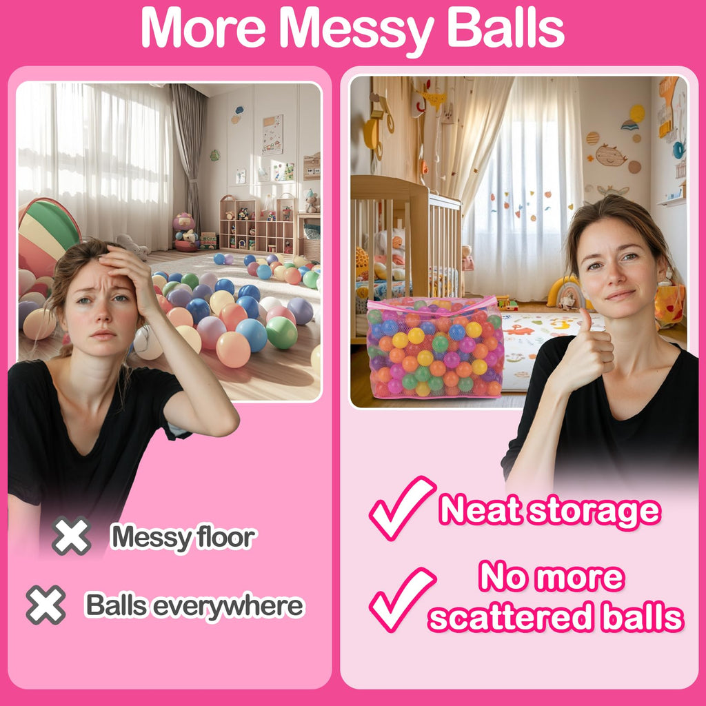 2 PCS Mesh Storage Bags with Zipper N86127