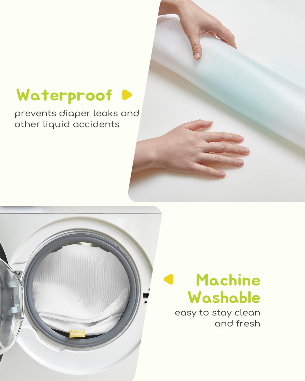 Breathable Standard Full Size Crib Mattress with Waterproof Machine Washable Cover H7538