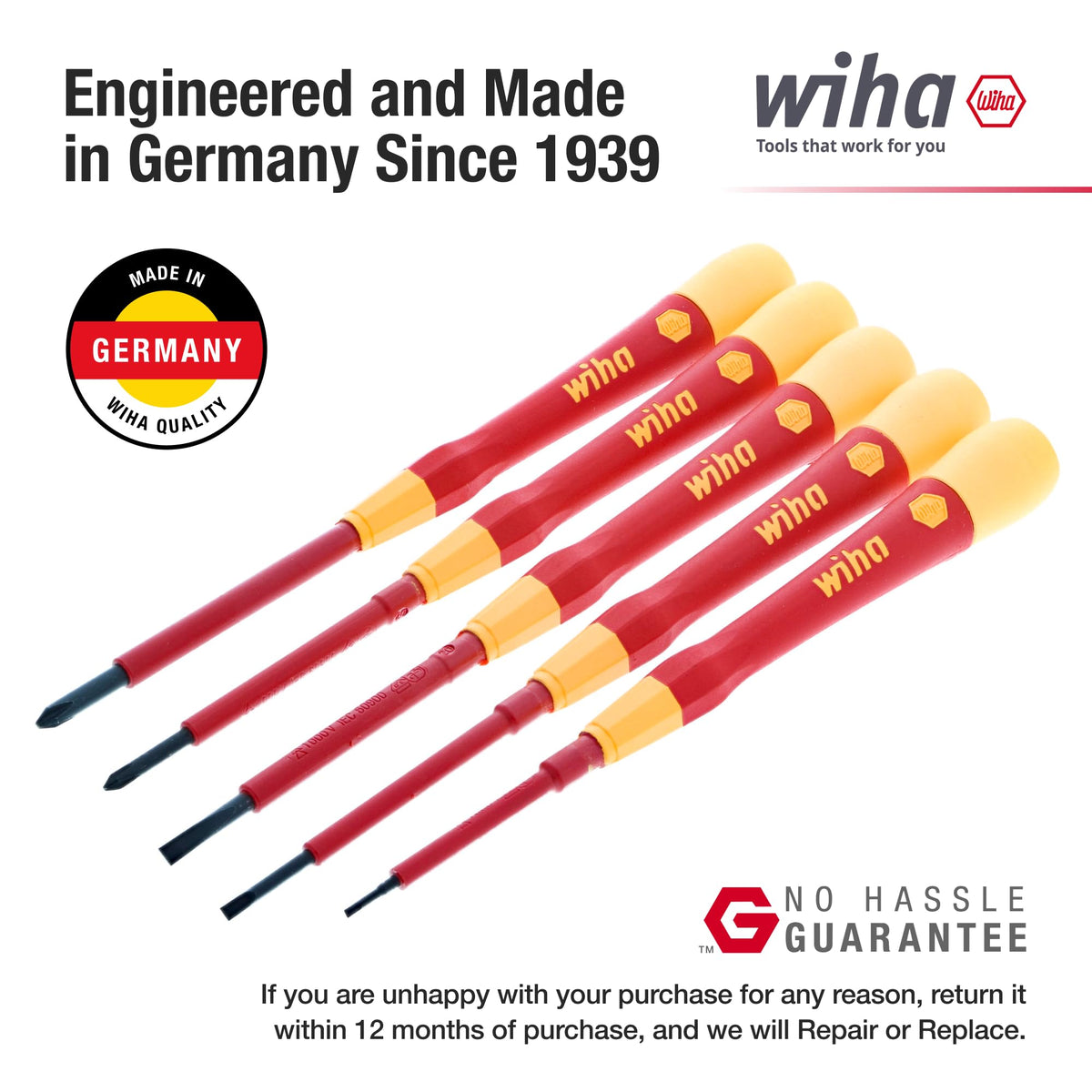 Insulated Precision Screwdriver Set, 5-Piece Kit R40634