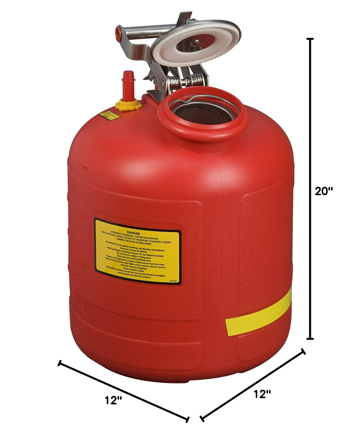 Polyethylene Safety Liquid Disposal Can with Stainless Steel C98118