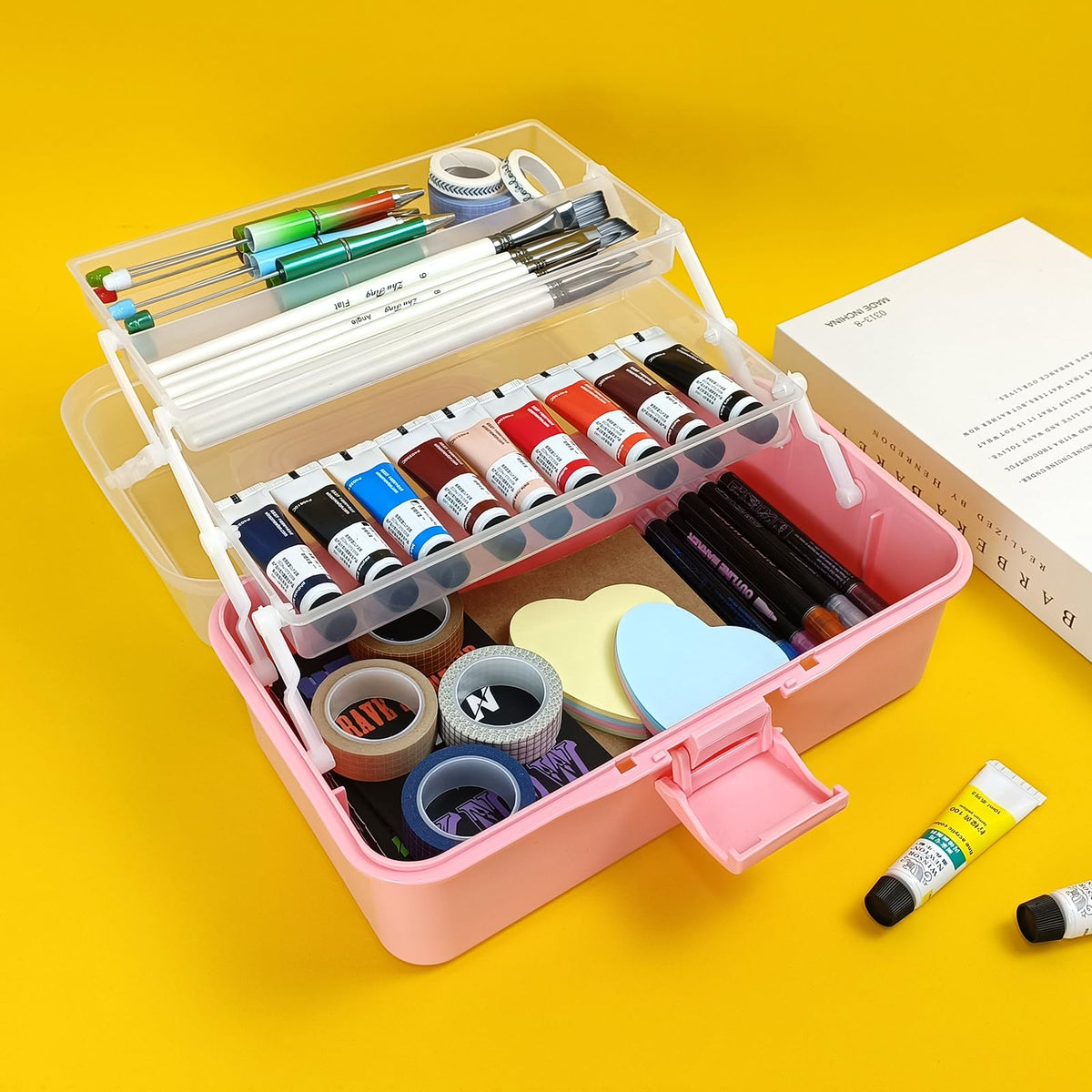 10 Inch 3 Layer Tackle Box Organizer with 2 Trays N2201