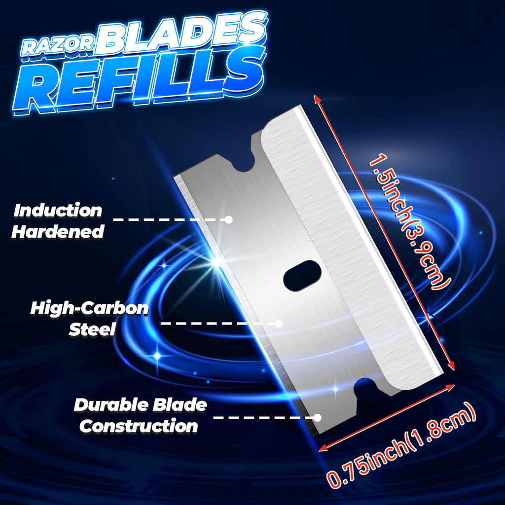 Single Edge Razor Blades, 100 Blades, High Carbon Steel N1617