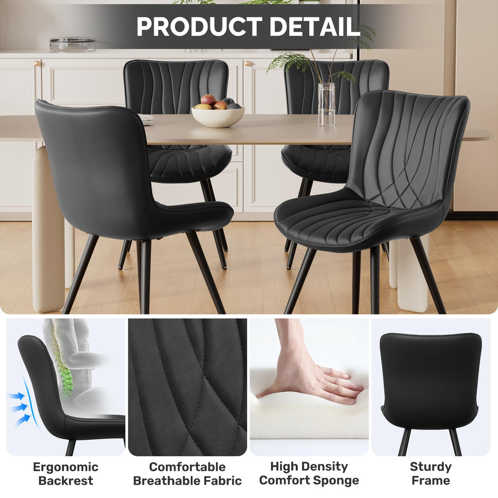 PU Leather Dining Chair Set of 4 F3600