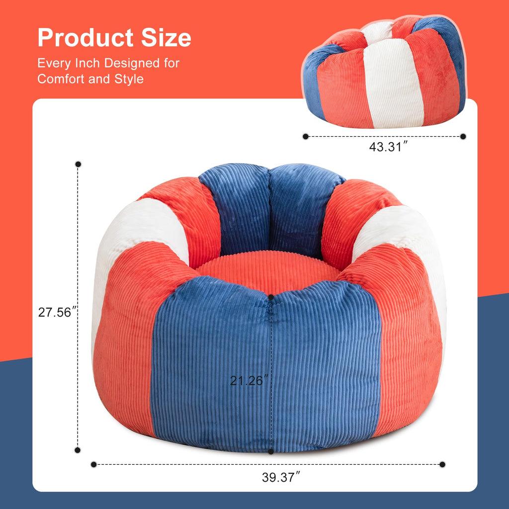 Shredded Foam Bean Bag Chair with Arms D920